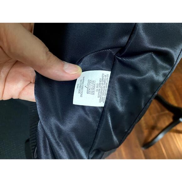 Game Sportswear Bomber Jacket Mens Medium Black Premium Leather FLAW - Picture 14 of 16